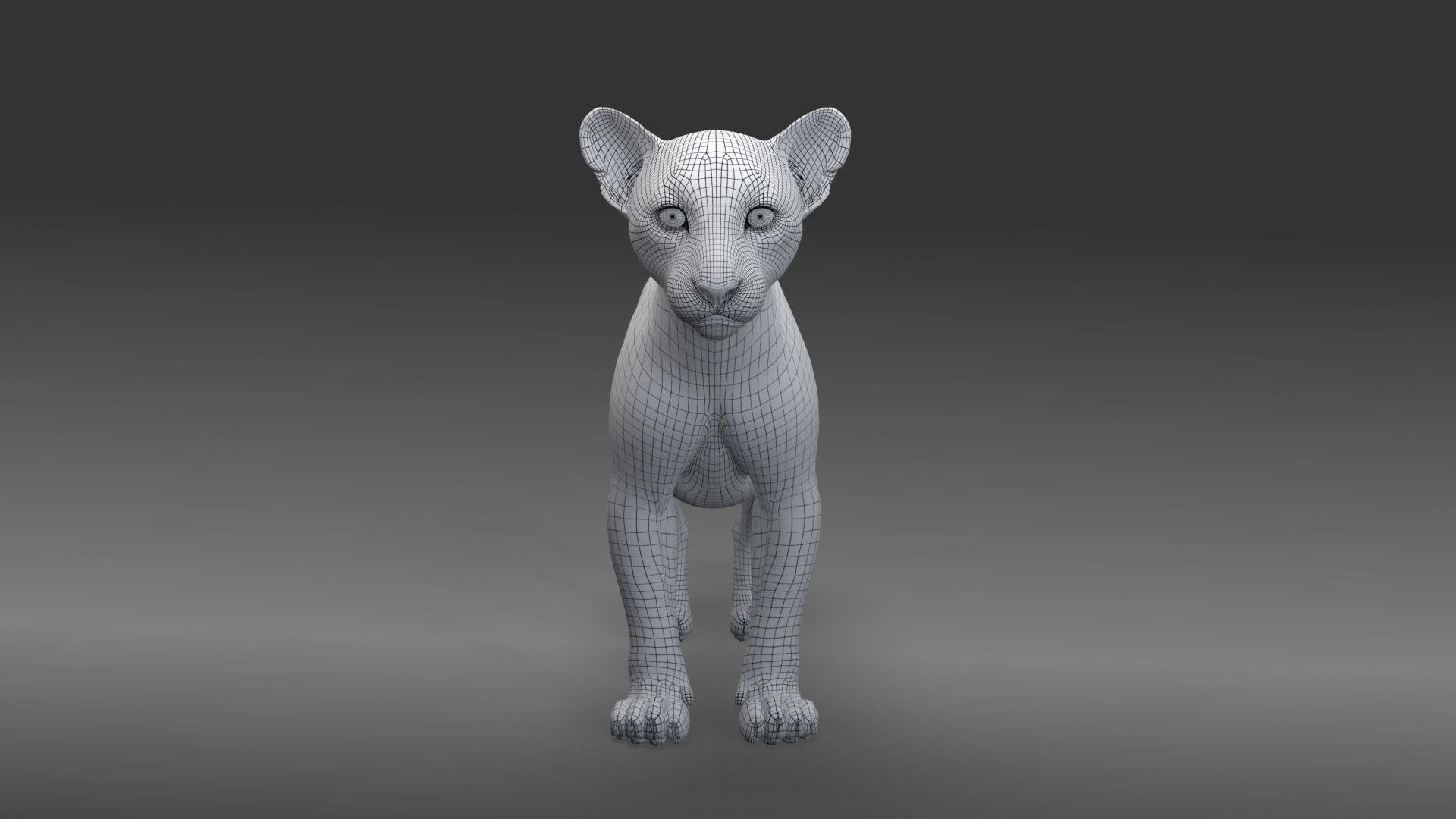 Young Jaguar Panthera Onca Rigged 3D model_7