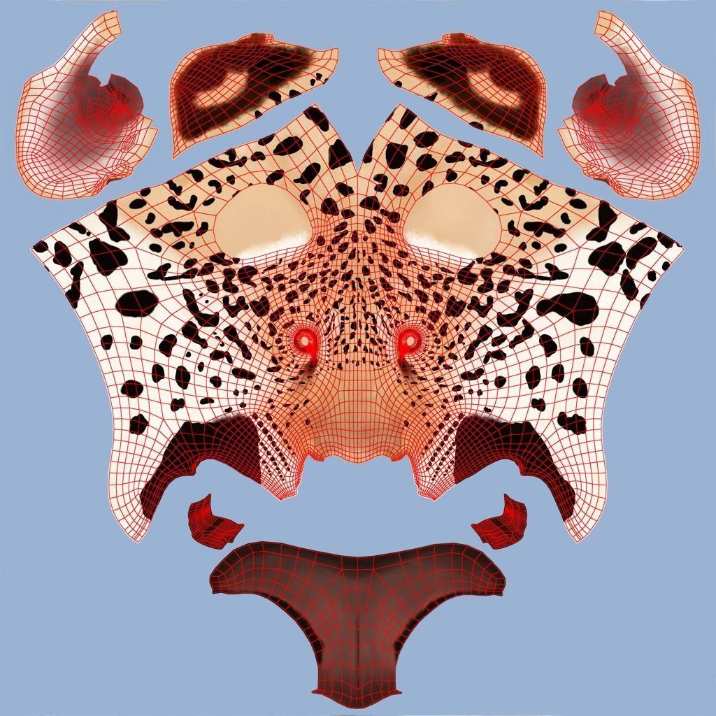 Young Jaguar Panthera Onca Rigged 3D model_12