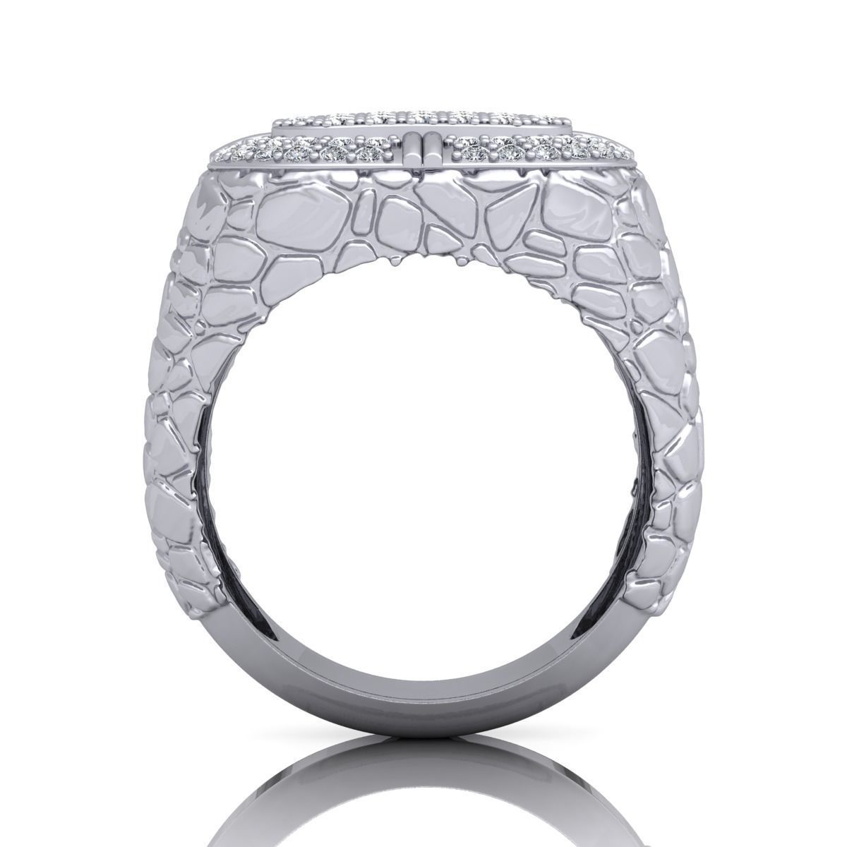 Nugeta Mans Ring  3D print model_10