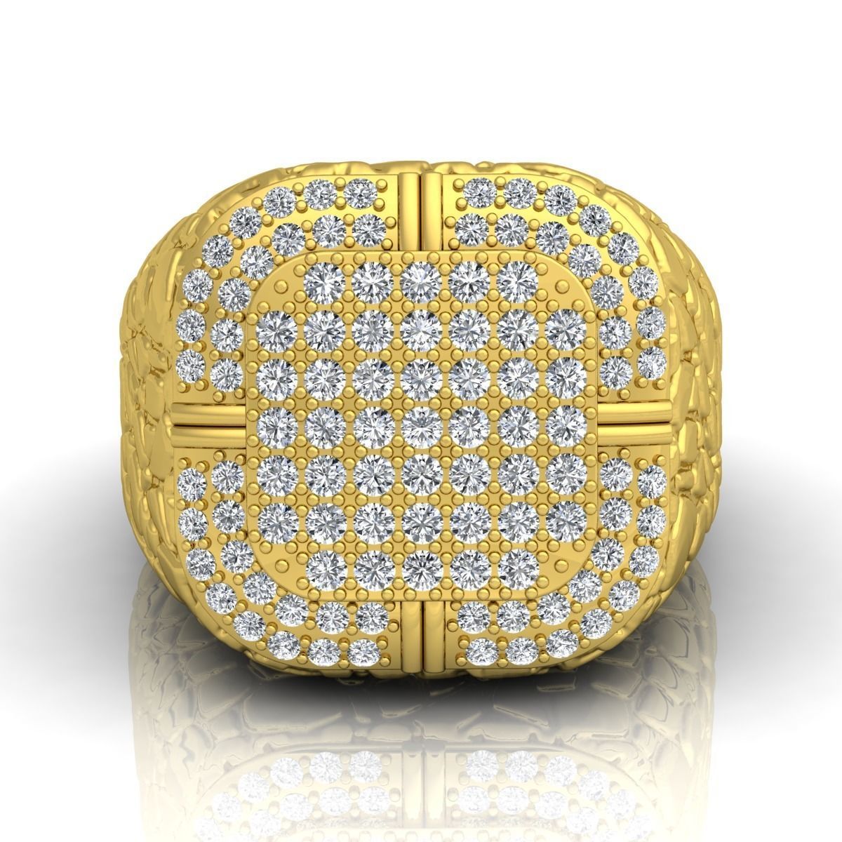 Nugeta Mans Ring  3D print model_11