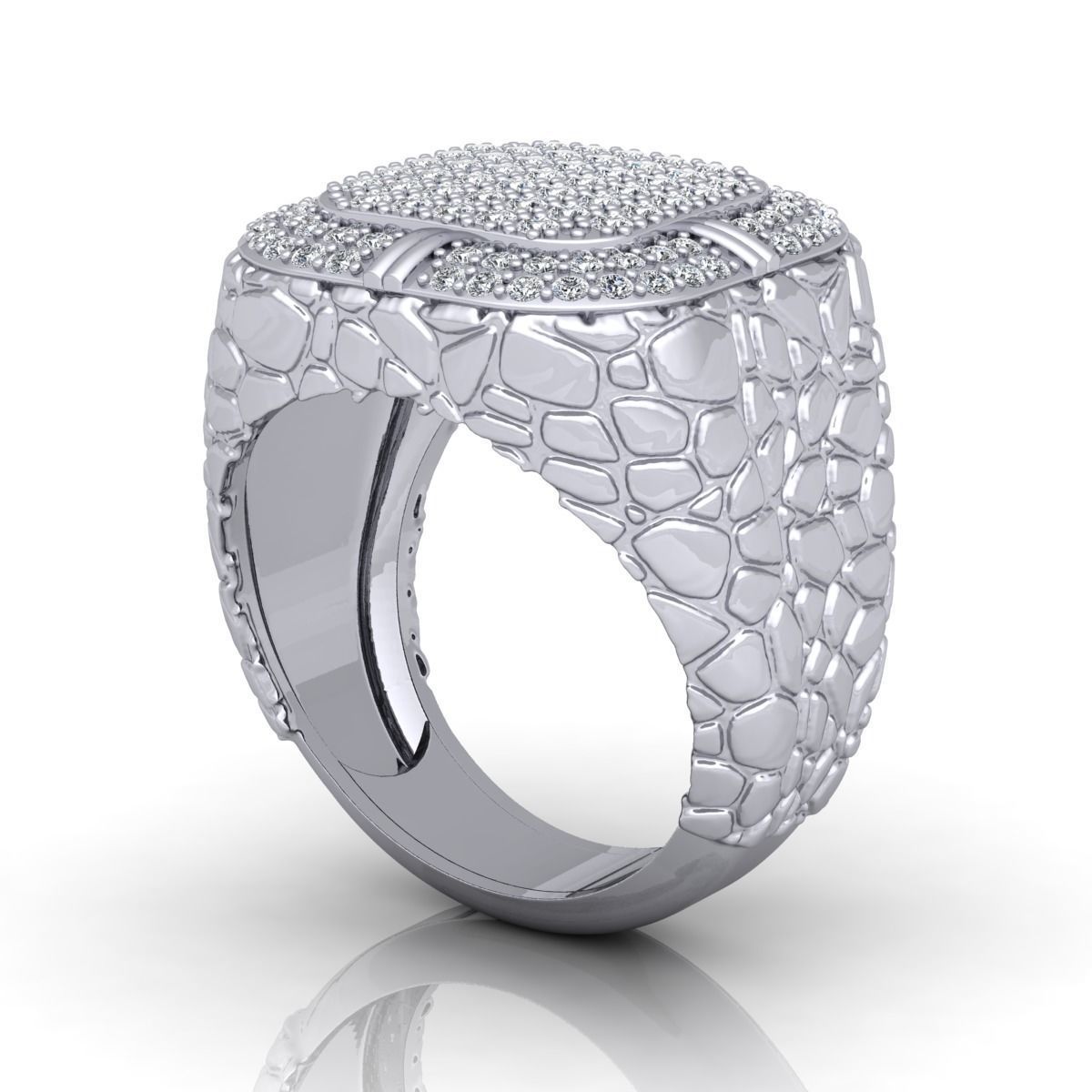 Nugeta Mans Ring  3D print model_3