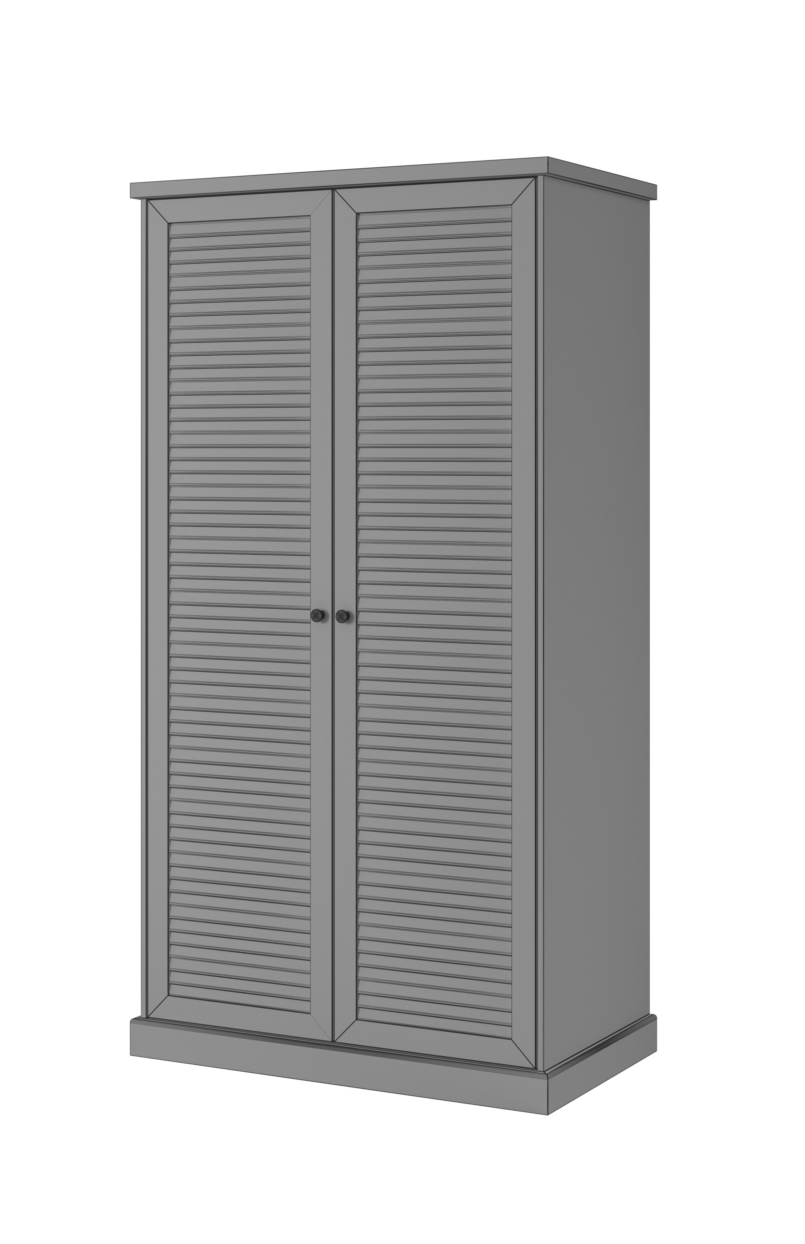 3D Furniture Collection in colonial style in white wood color _44