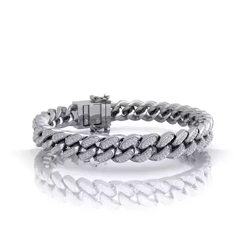 Breslate miami cuban link bracelet 3D print model