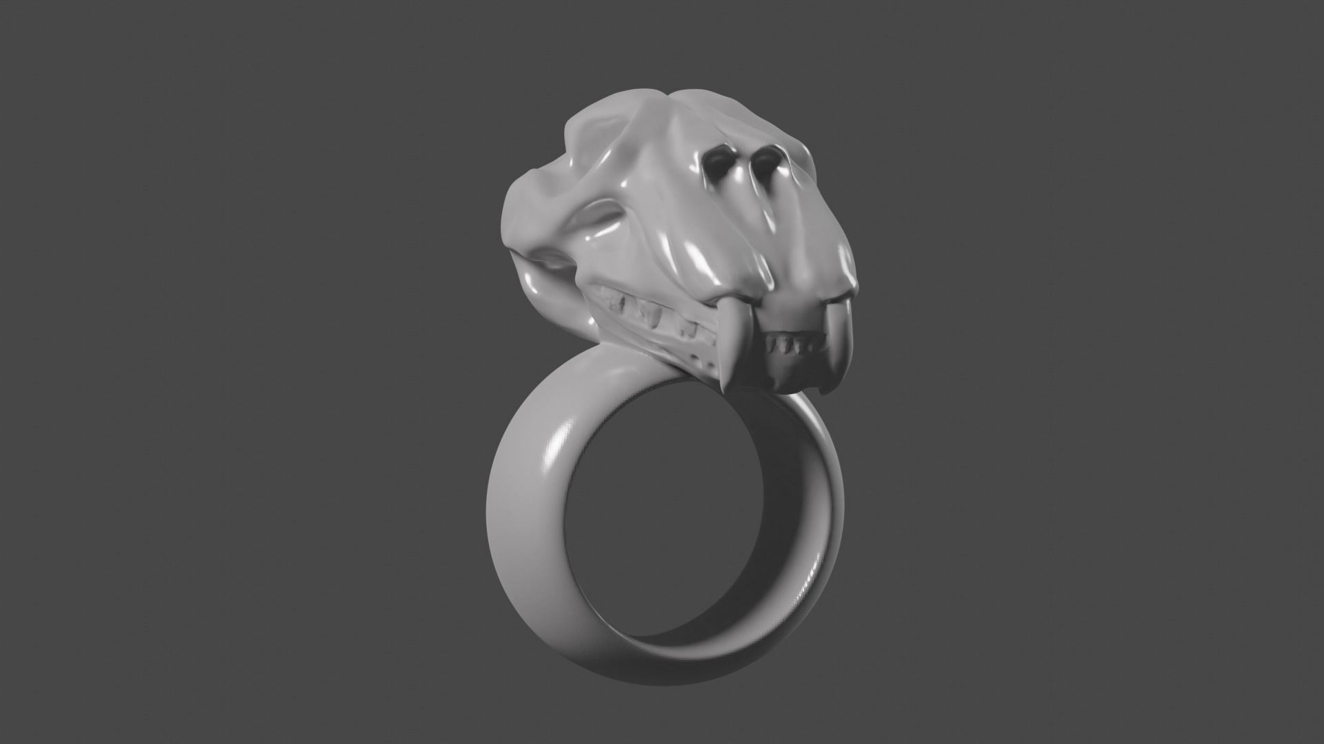 Ring Cat jewelry 3D print model_7