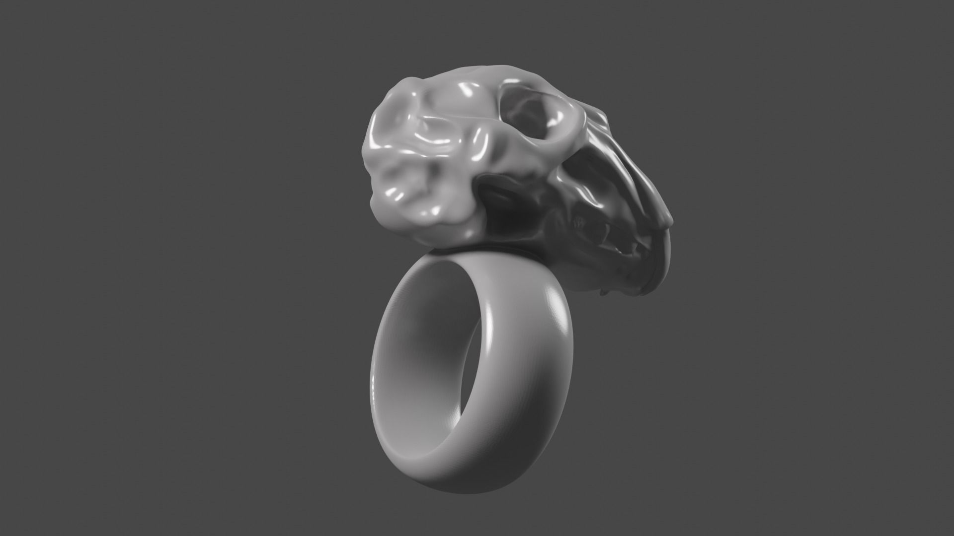 Ring Cat jewelry 3D print model_9