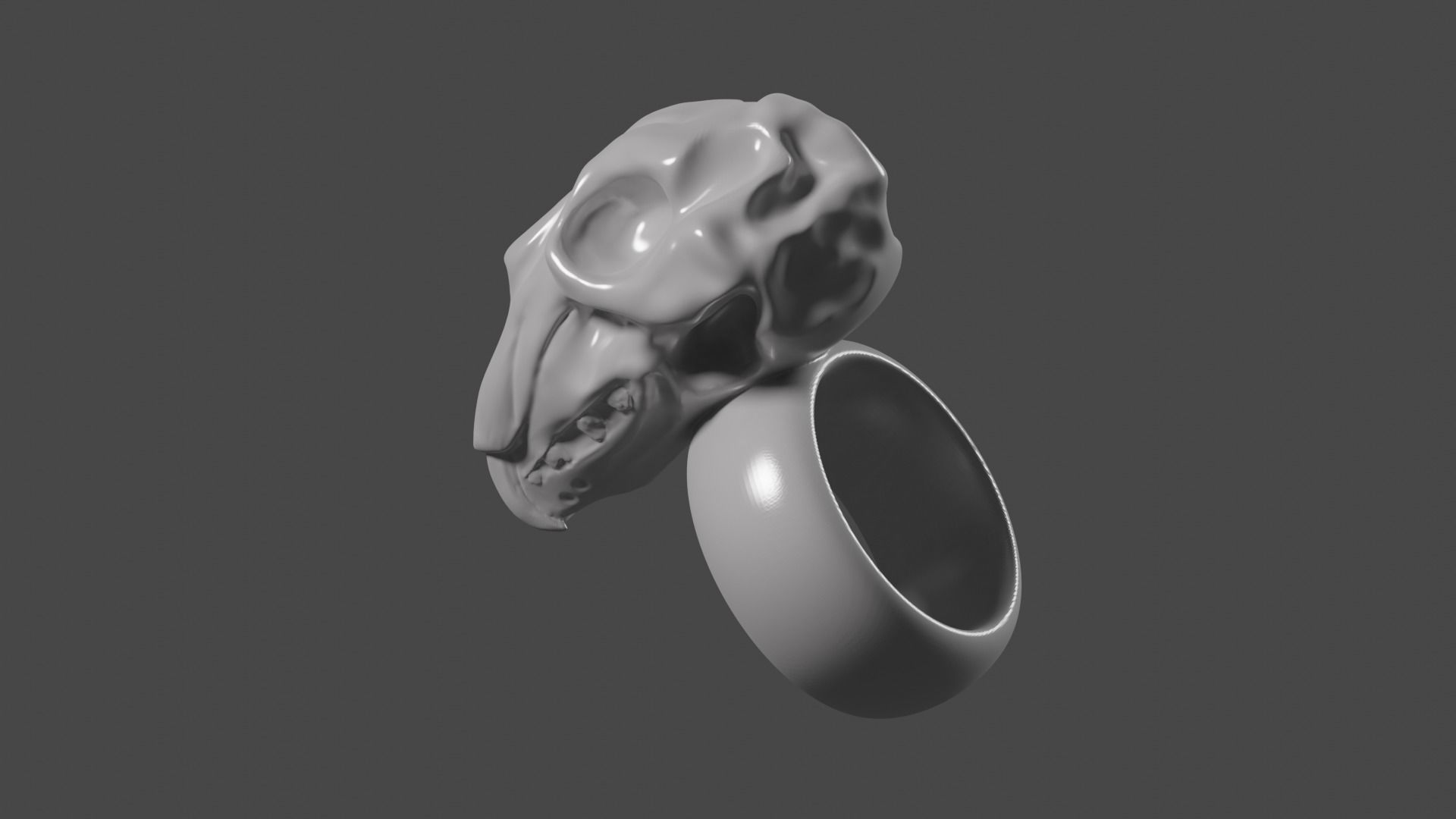 Ring Cat jewelry 3D print model_5