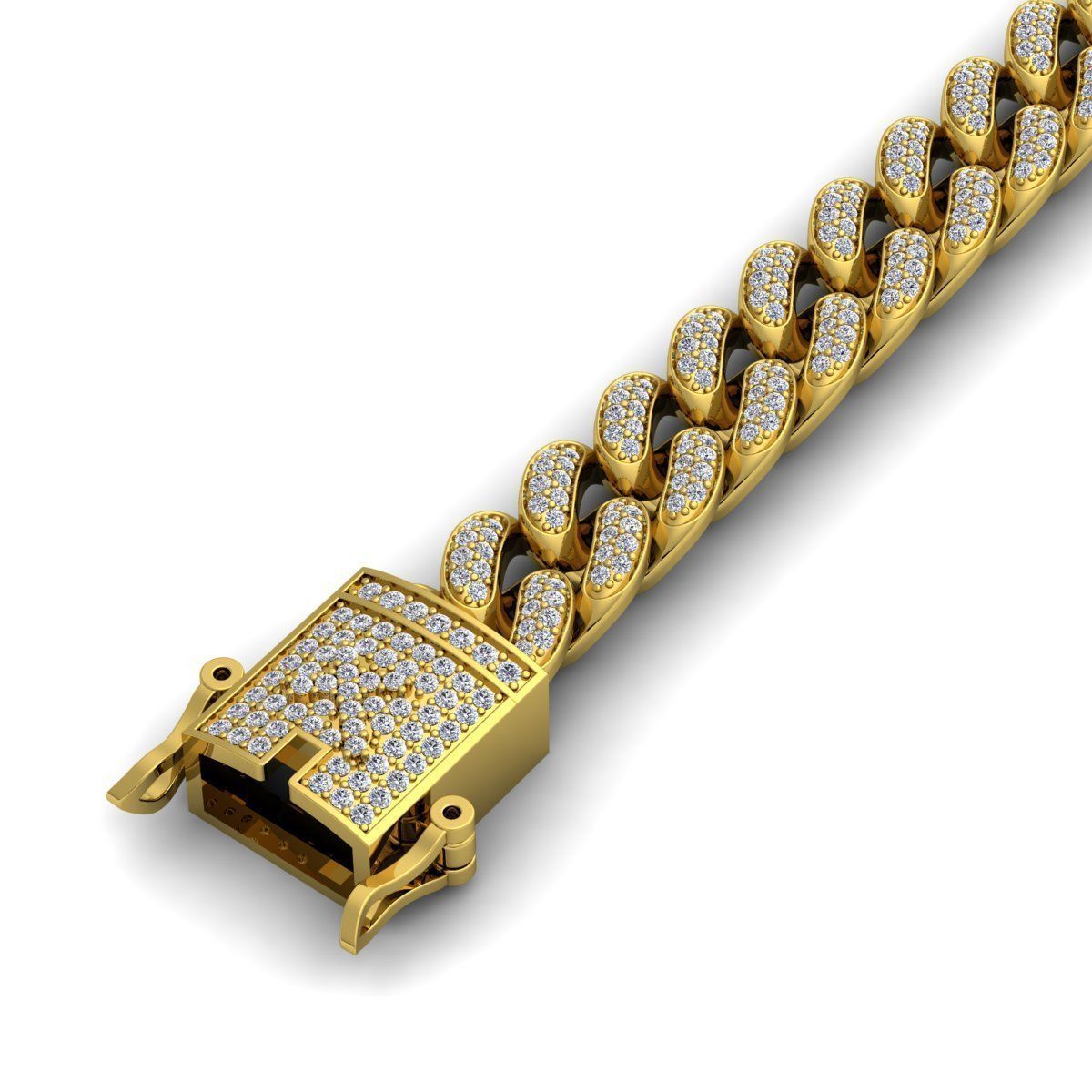 Diamond Breslete With Lock 3D print model_12