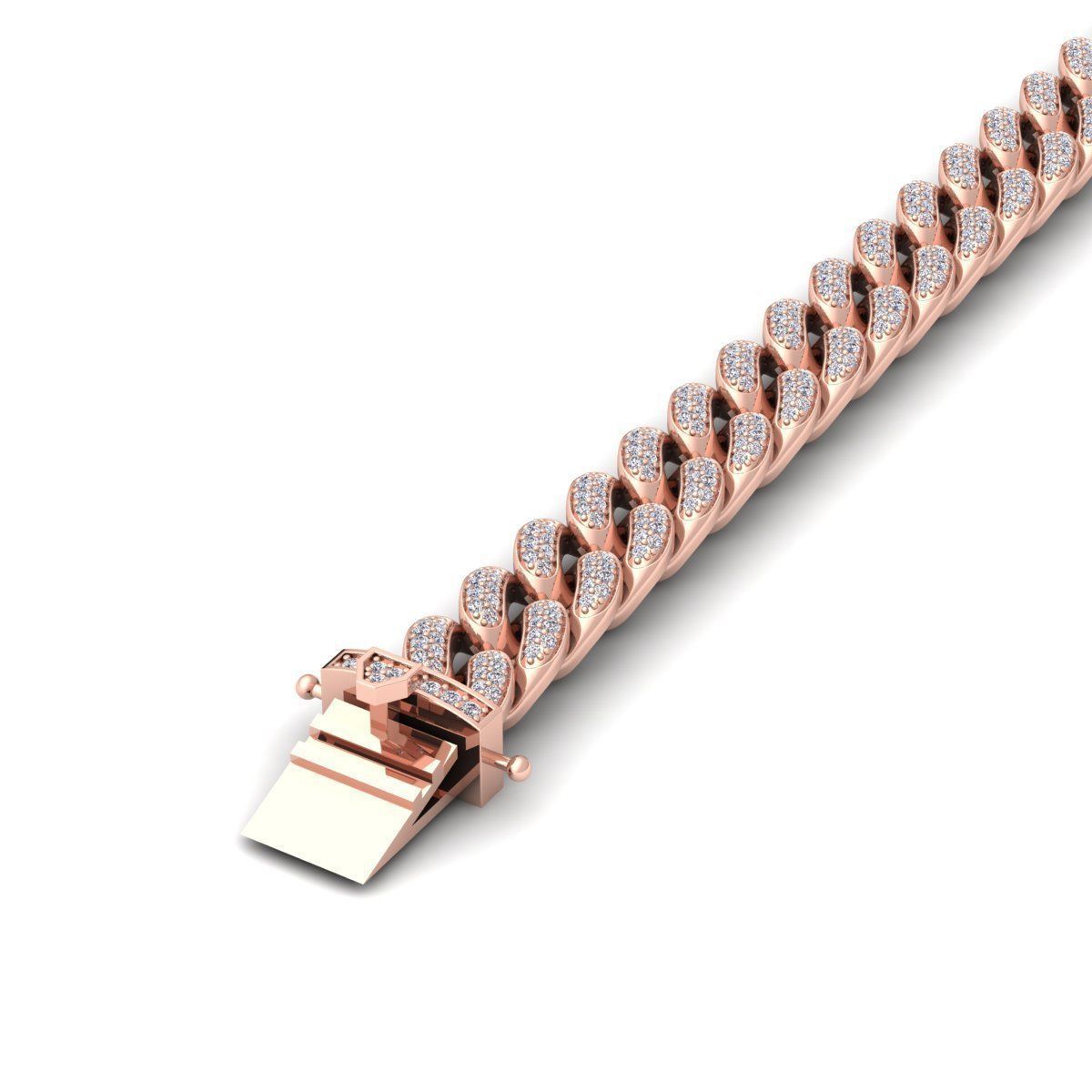 Diamond Breslete With Lock 3D print model_4