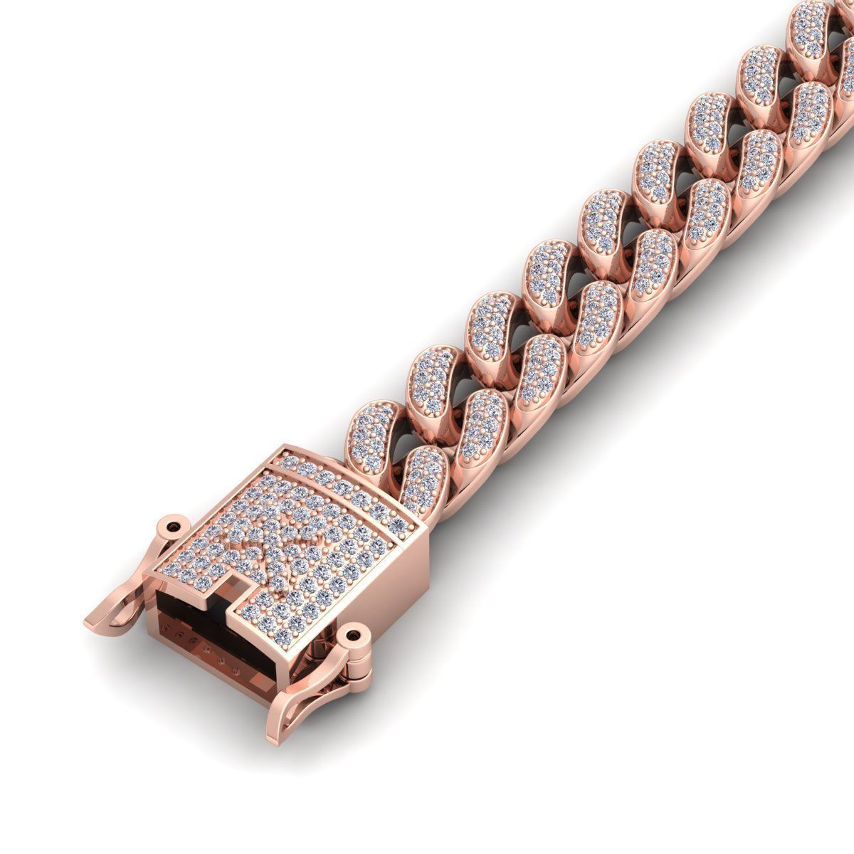 Diamond Breslete With Lock 3D print model_11