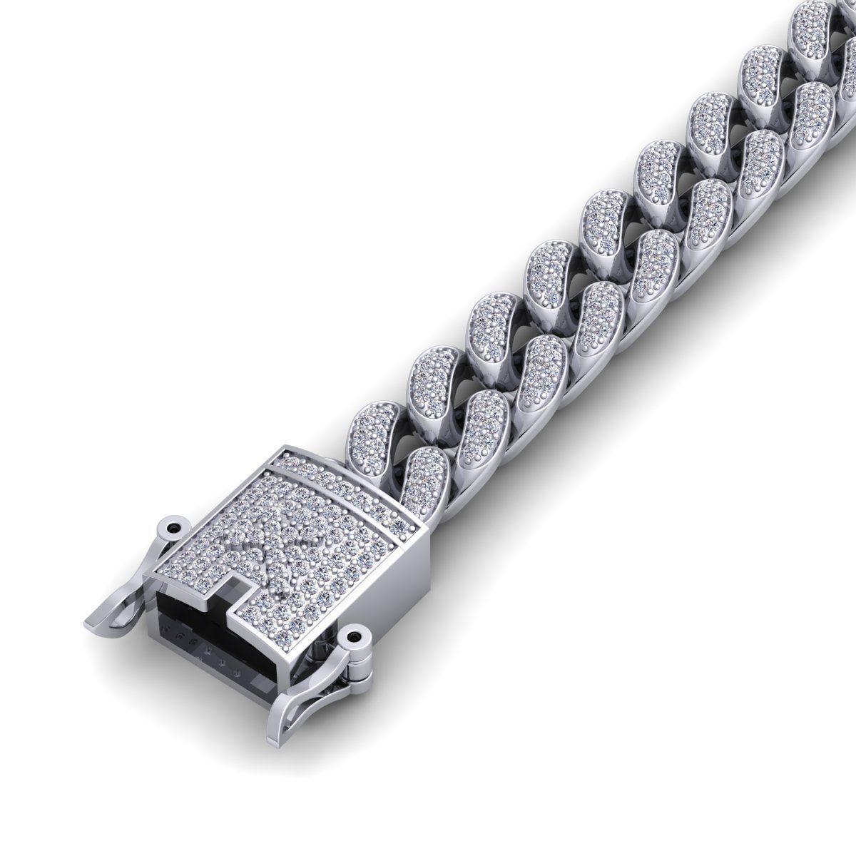 Diamond Breslete With Lock 3D print model_2