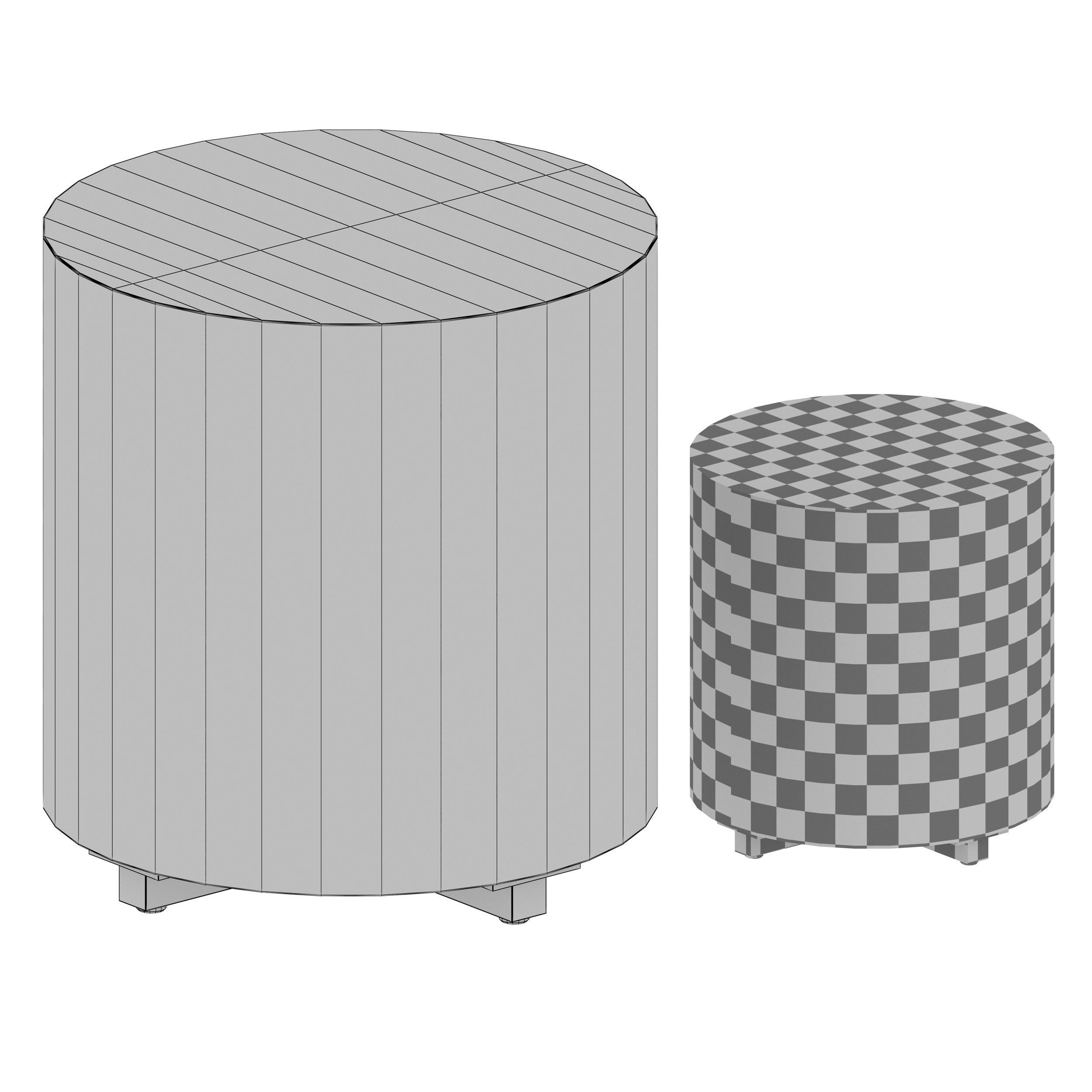 Dillon Natural Yukas End Table Crate and Barrel 3D model_9