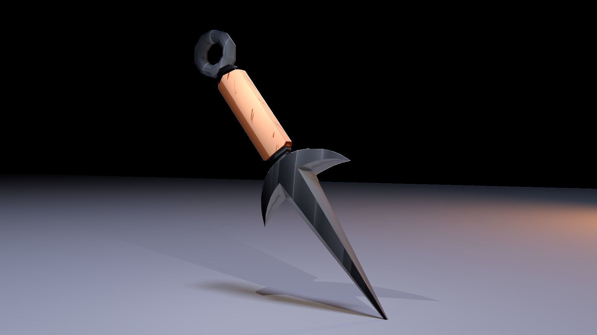 Kunai of Minato from anime Naruto Low-poly 3D model_4