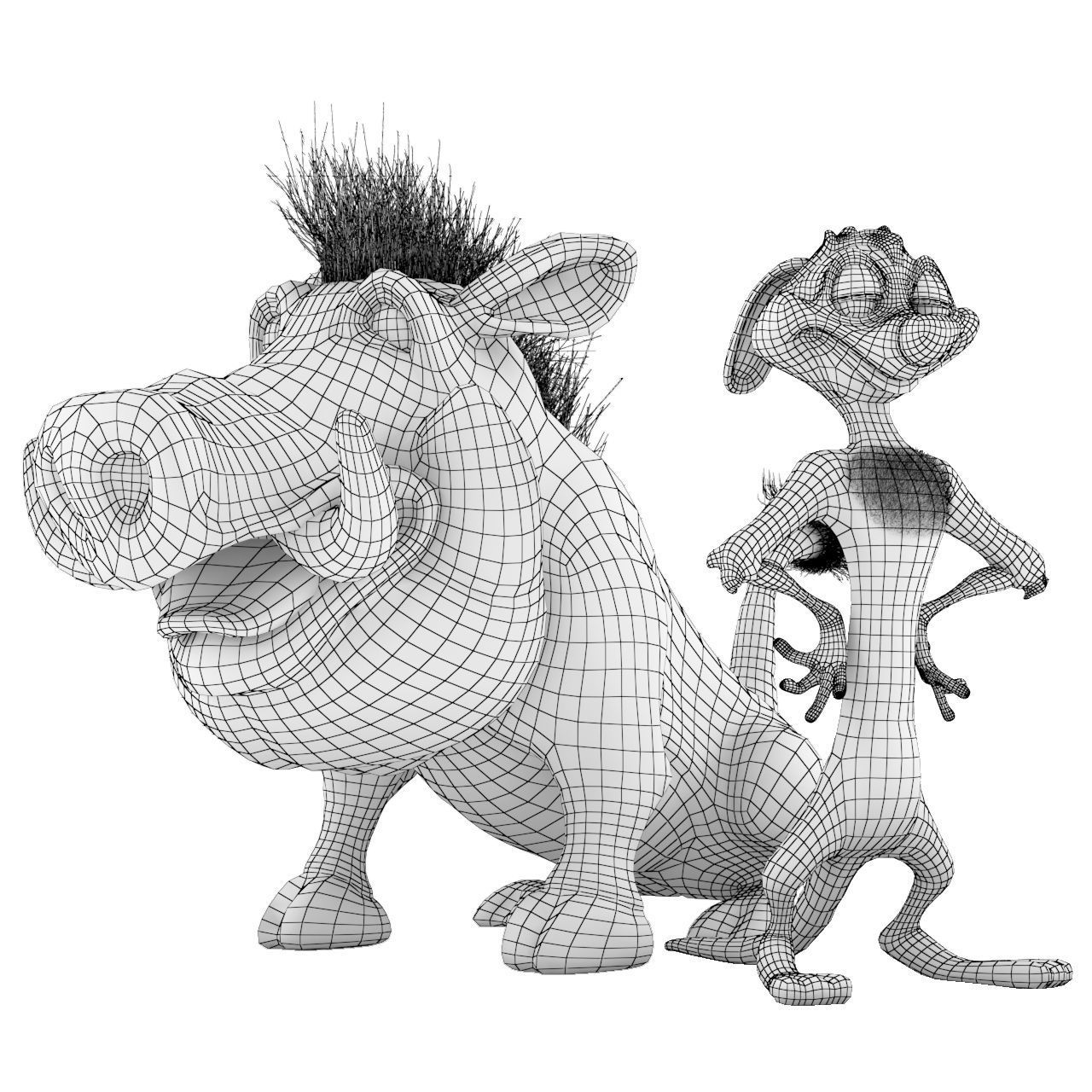 Toys Set 001 - Timon and Pumbaa 3D model_4