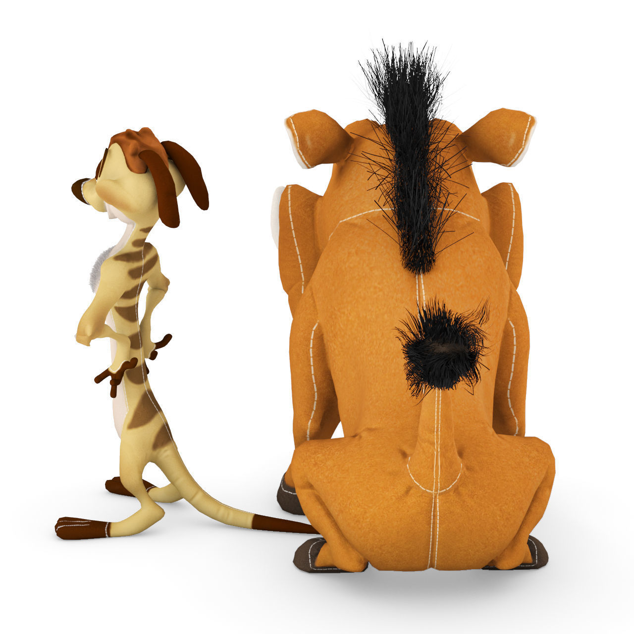 Toys Set 001 - Timon and Pumbaa 3D model_1