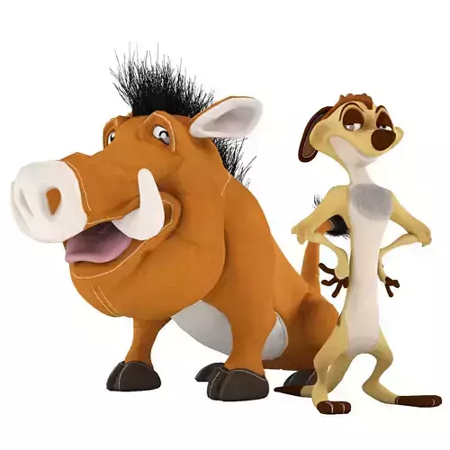 Toys Set 001 - Timon and Pumbaa 3D model