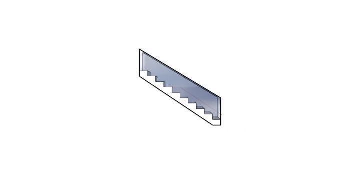 Stairs glass stair railing 3D model_2