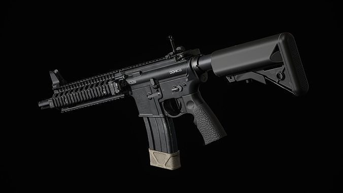 Daniel Defense MK18 Low-poly 3D model