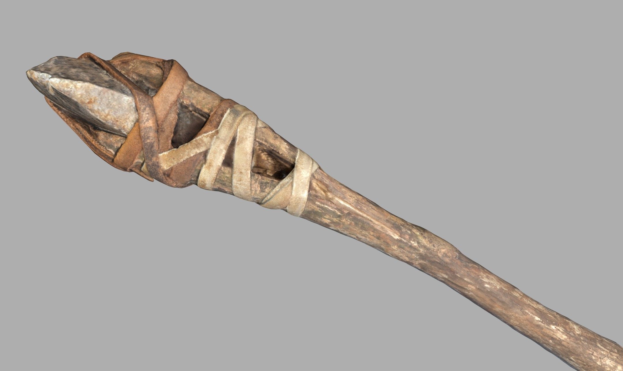  3D Real Primitive Axe Stone Low-poly 3D model_10