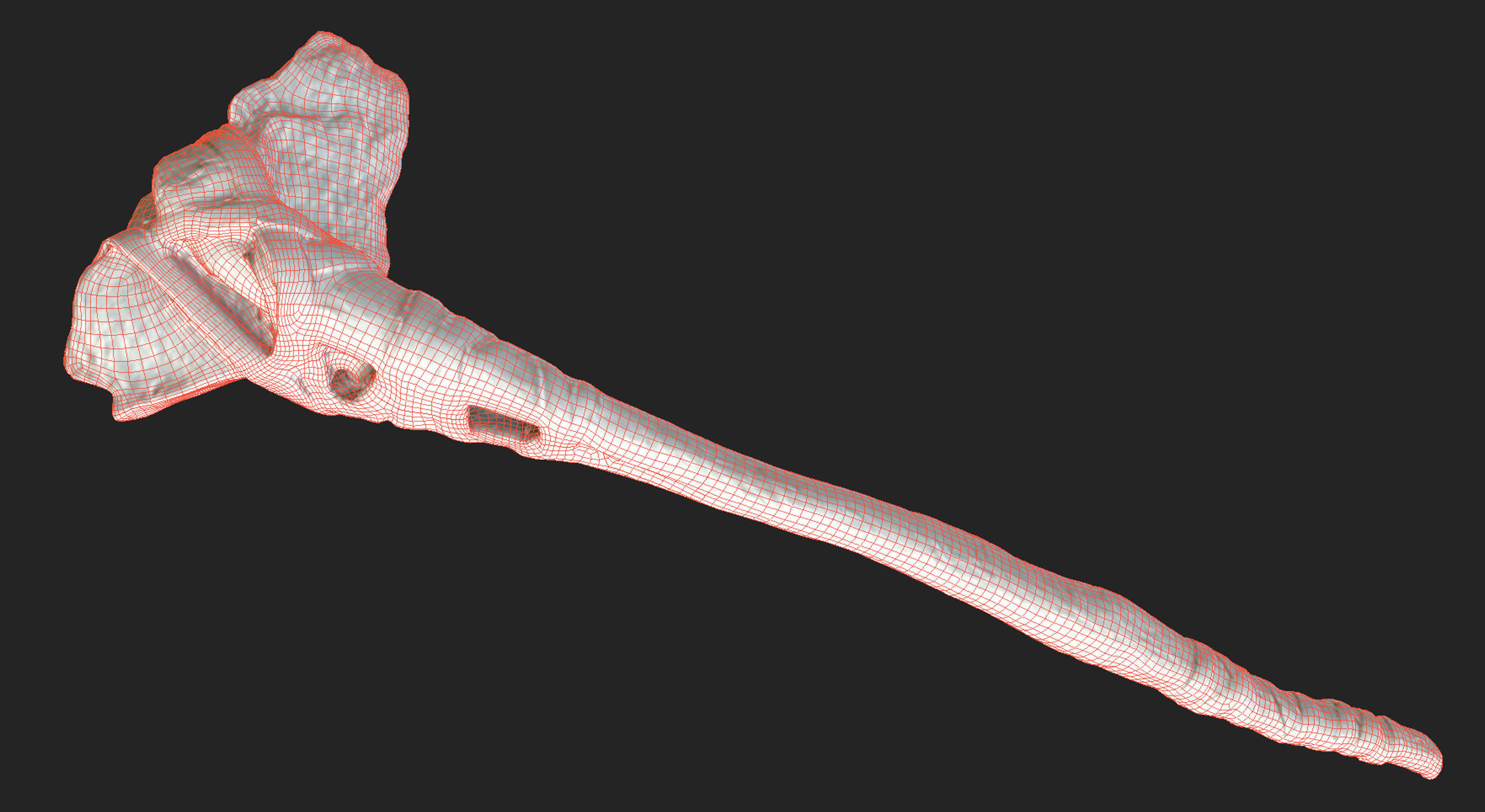  3D Real Primitive Axe Stone Low-poly 3D model_27