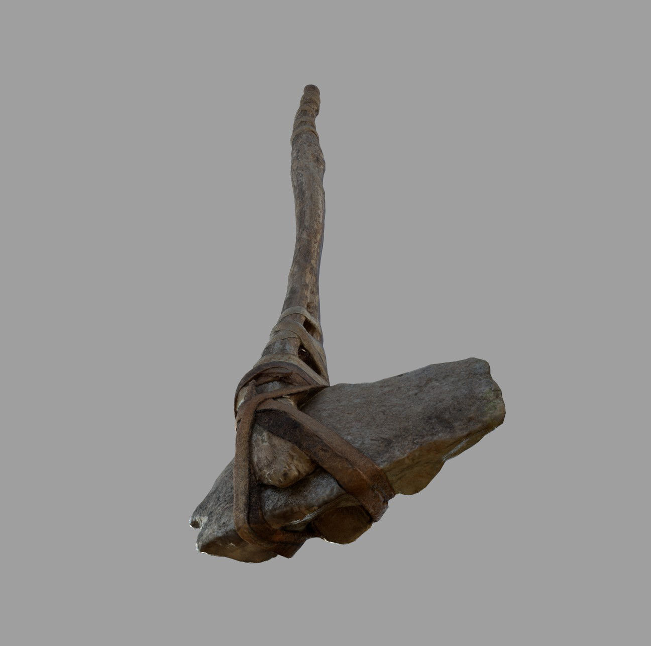  3D Real Primitive Axe Stone Low-poly 3D model_11