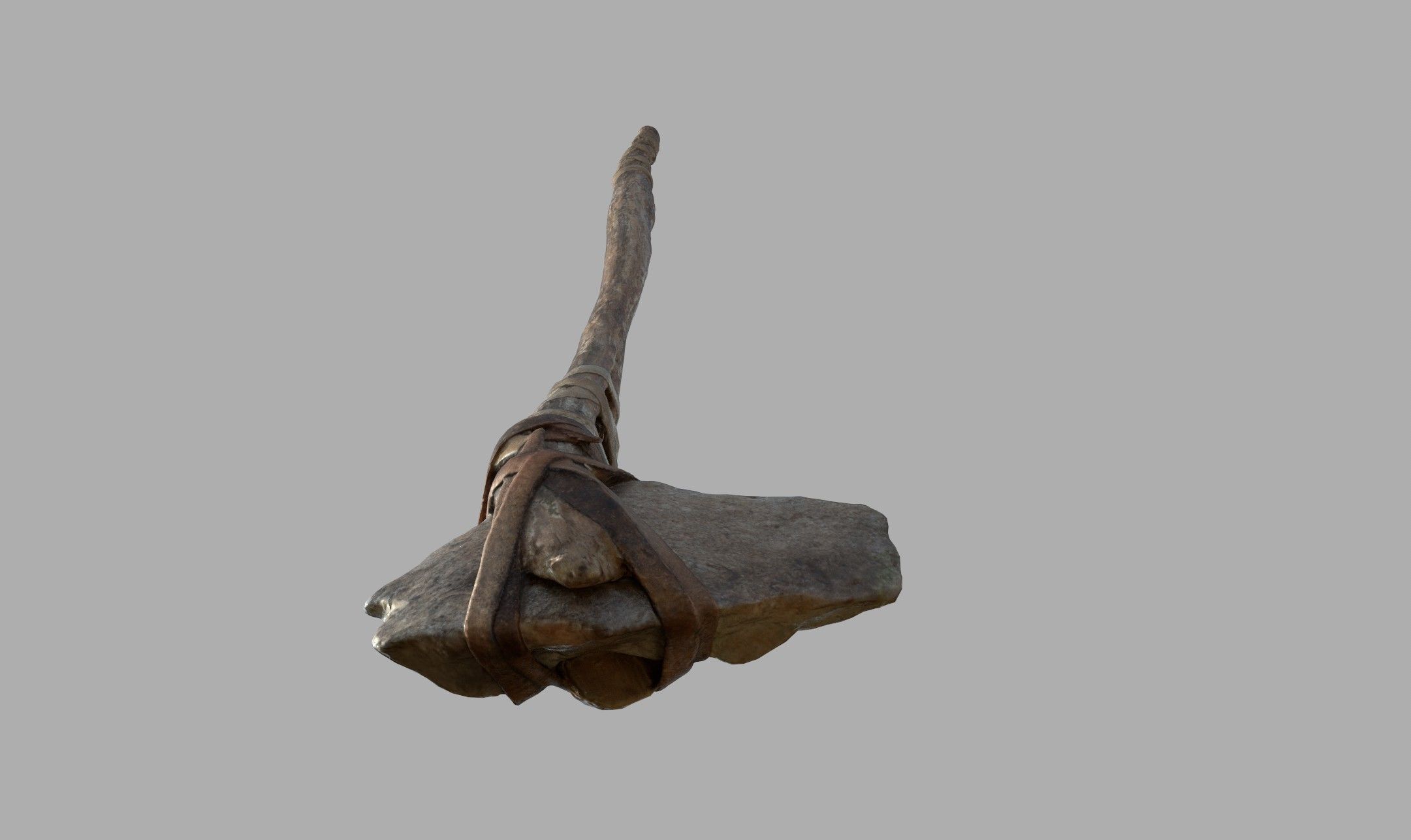  3D Real Primitive Axe Stone Low-poly 3D model_6