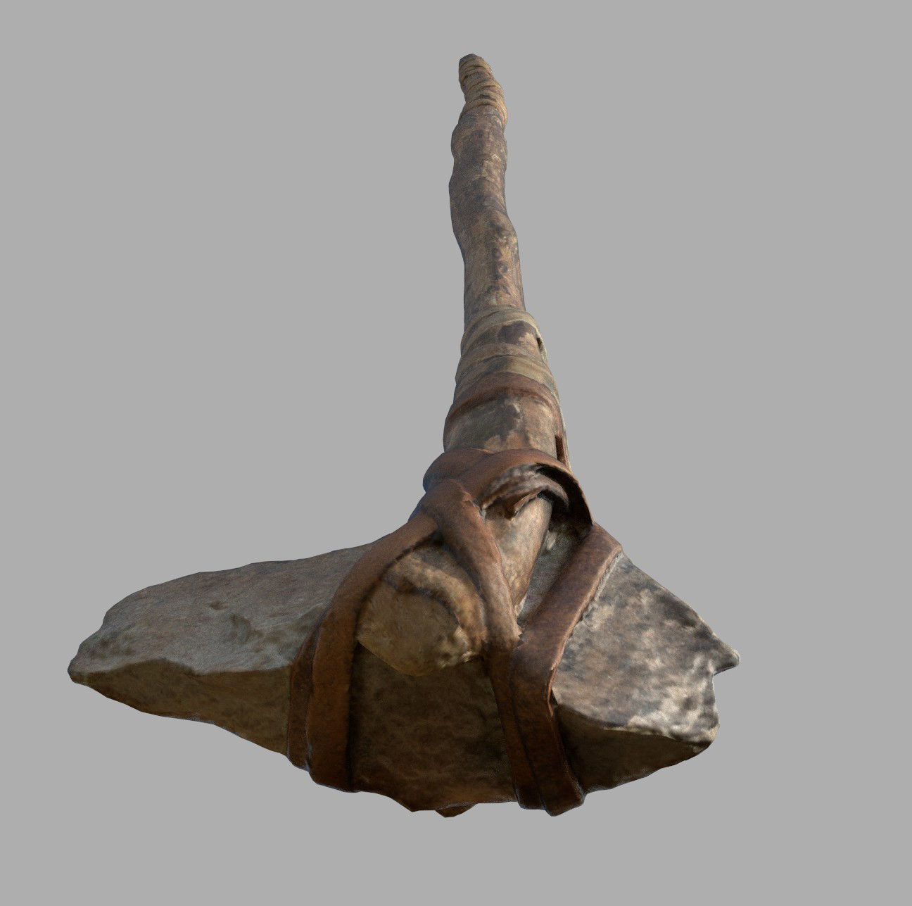  3D Real Primitive Axe Stone Low-poly 3D model_14
