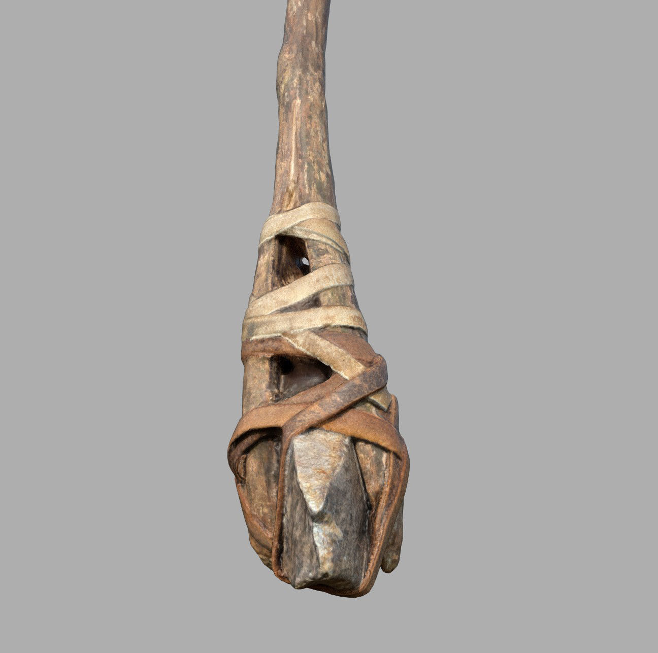  3D Real Primitive Axe Stone Low-poly 3D model_24