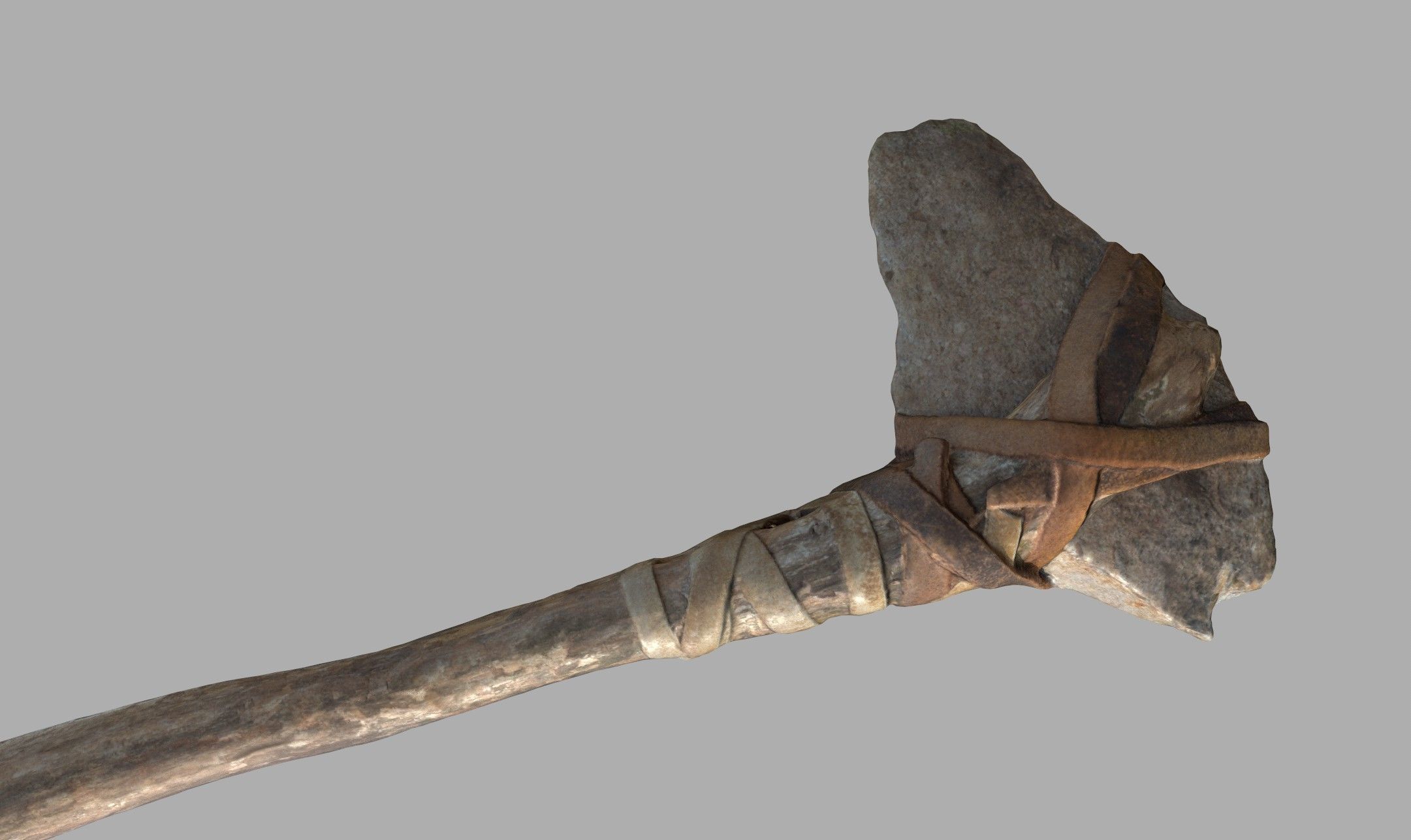  3D Real Primitive Axe Stone Low-poly 3D model_8