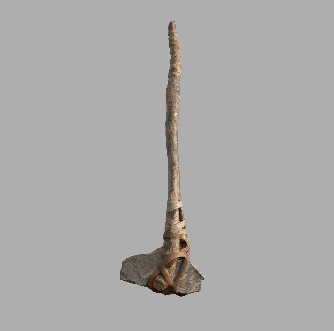  3D Real Primitive Axe Stone Low-poly 3D model_17