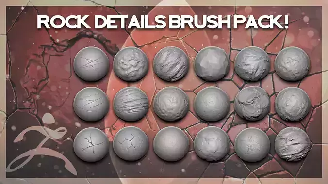 Rocks Details Brush Pack - 32 Brushes 3D model