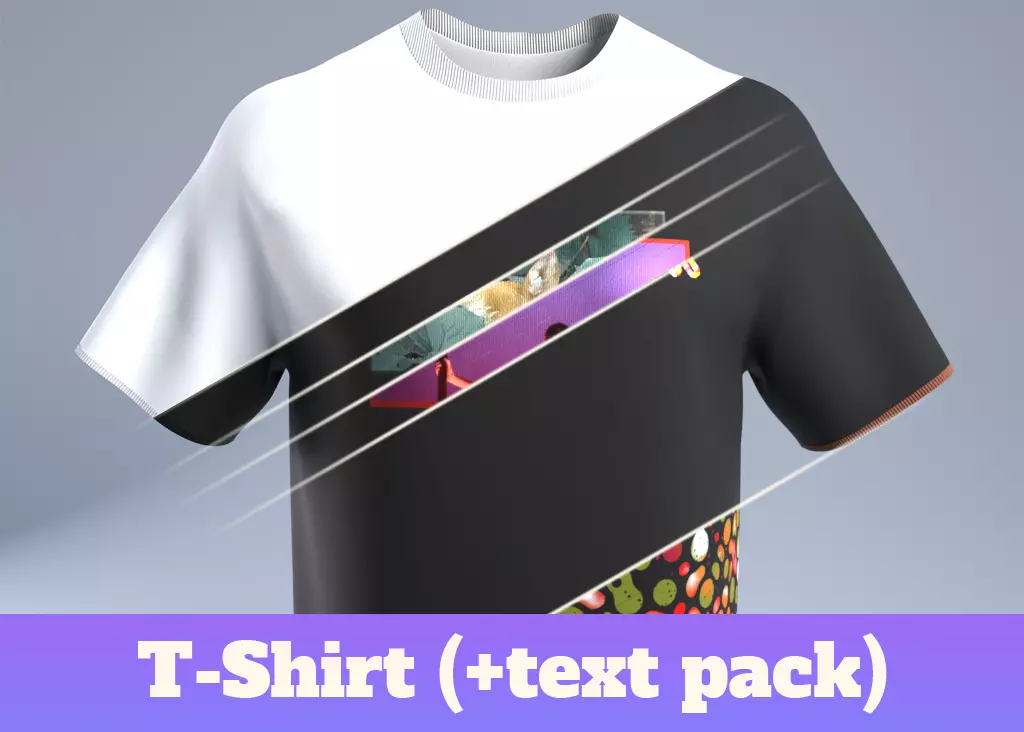 T-Shirt Low-poly 3D model_0