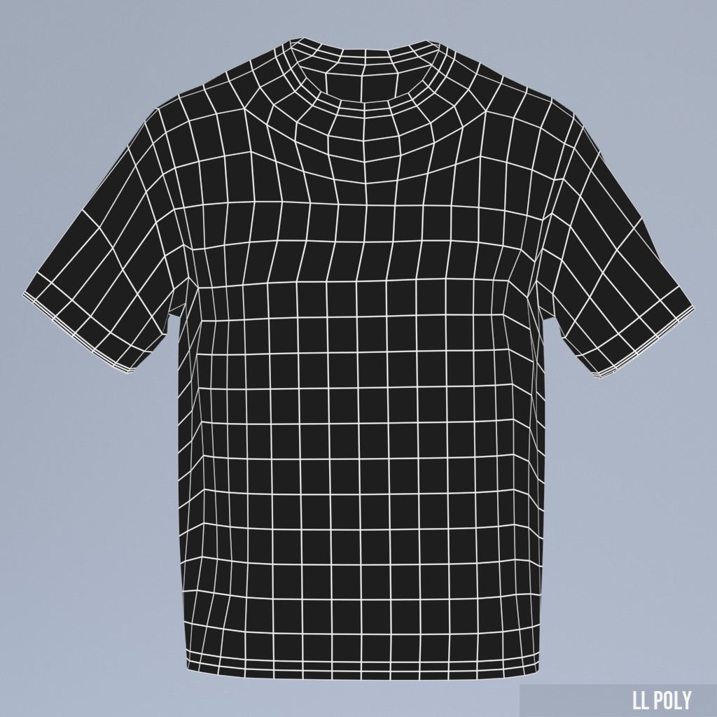 T-Shirt Low-poly 3D model_23