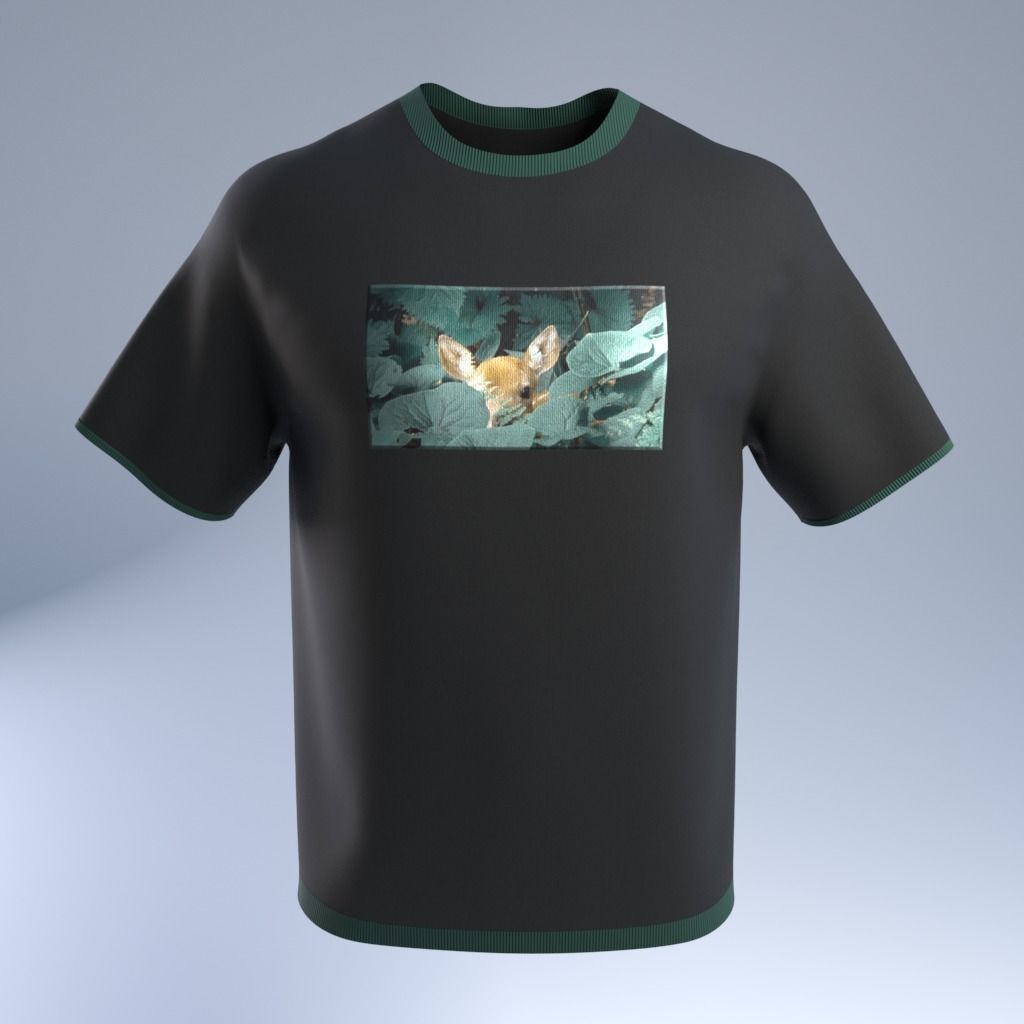 T-Shirt Low-poly 3D model_12