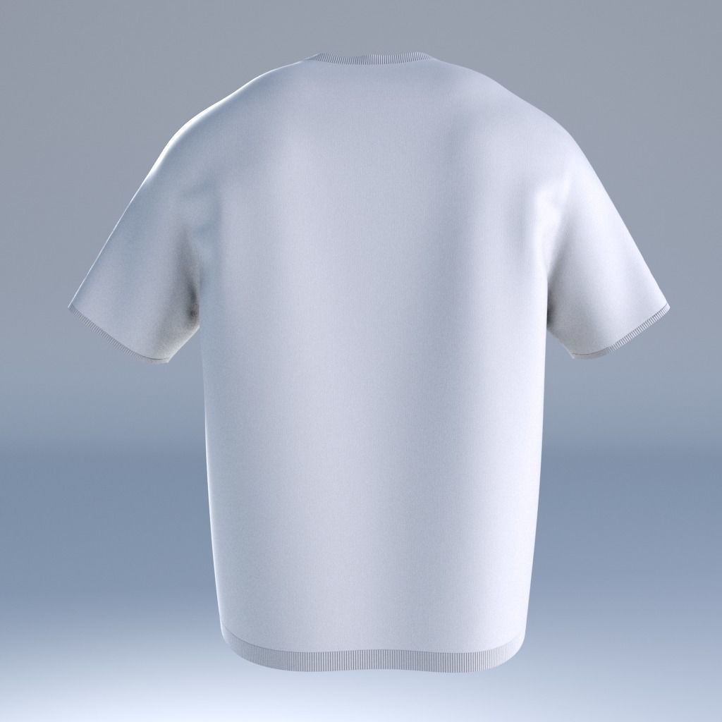 T-Shirt Low-poly 3D model_4