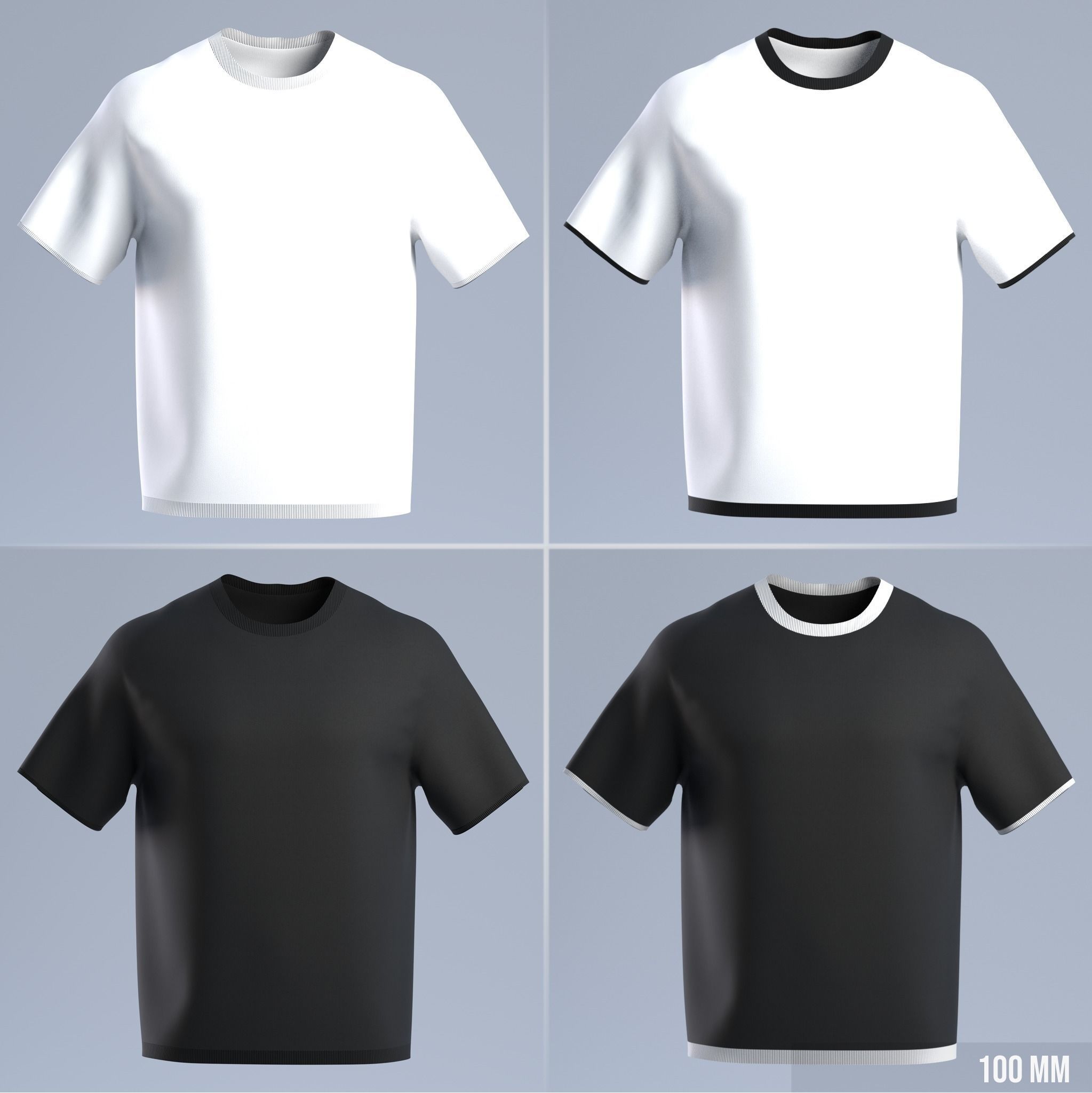 T-Shirt Low-poly 3D model_11