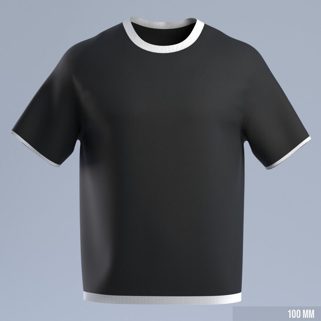 T-Shirt Low-poly 3D model_8