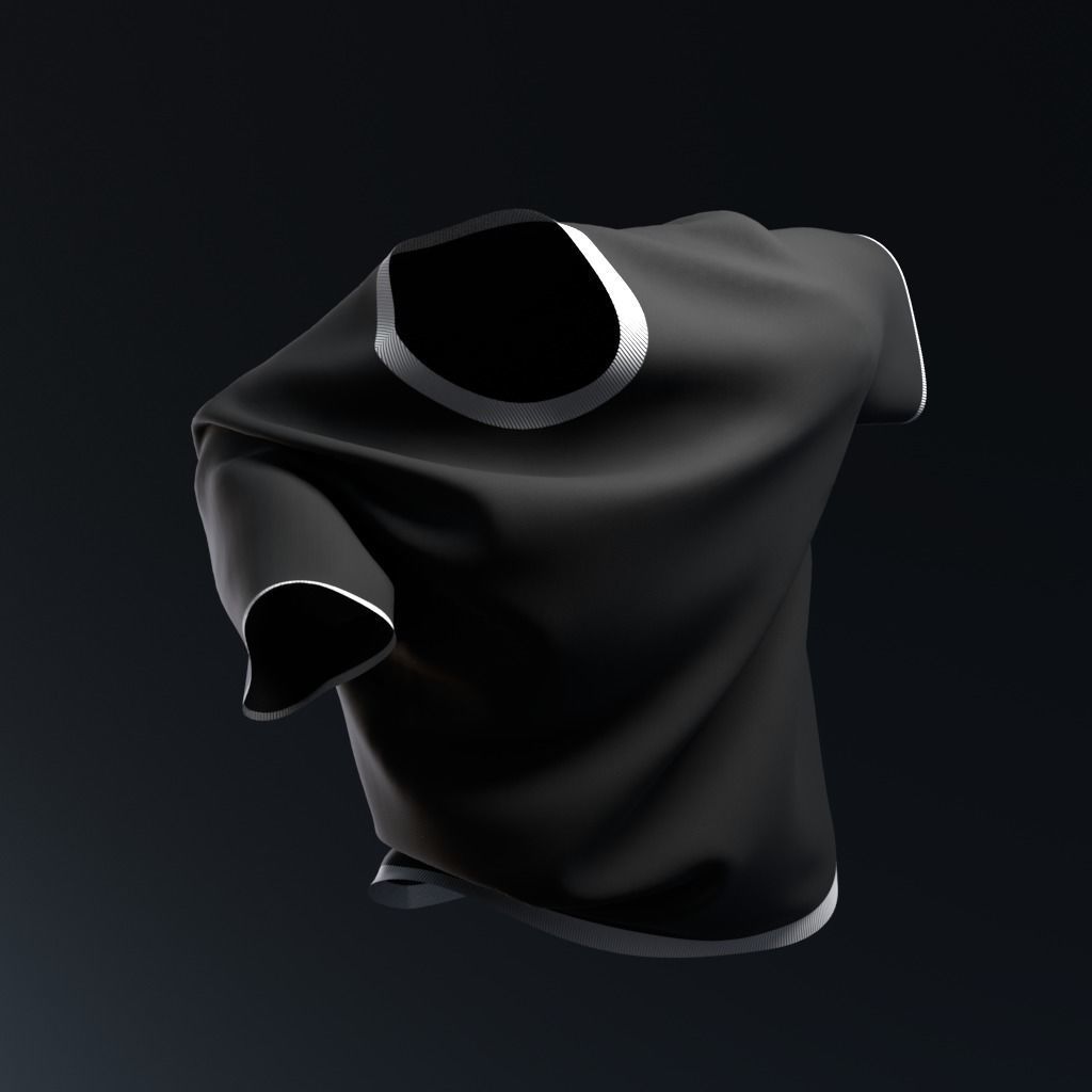 T-Shirt Low-poly 3D model_2