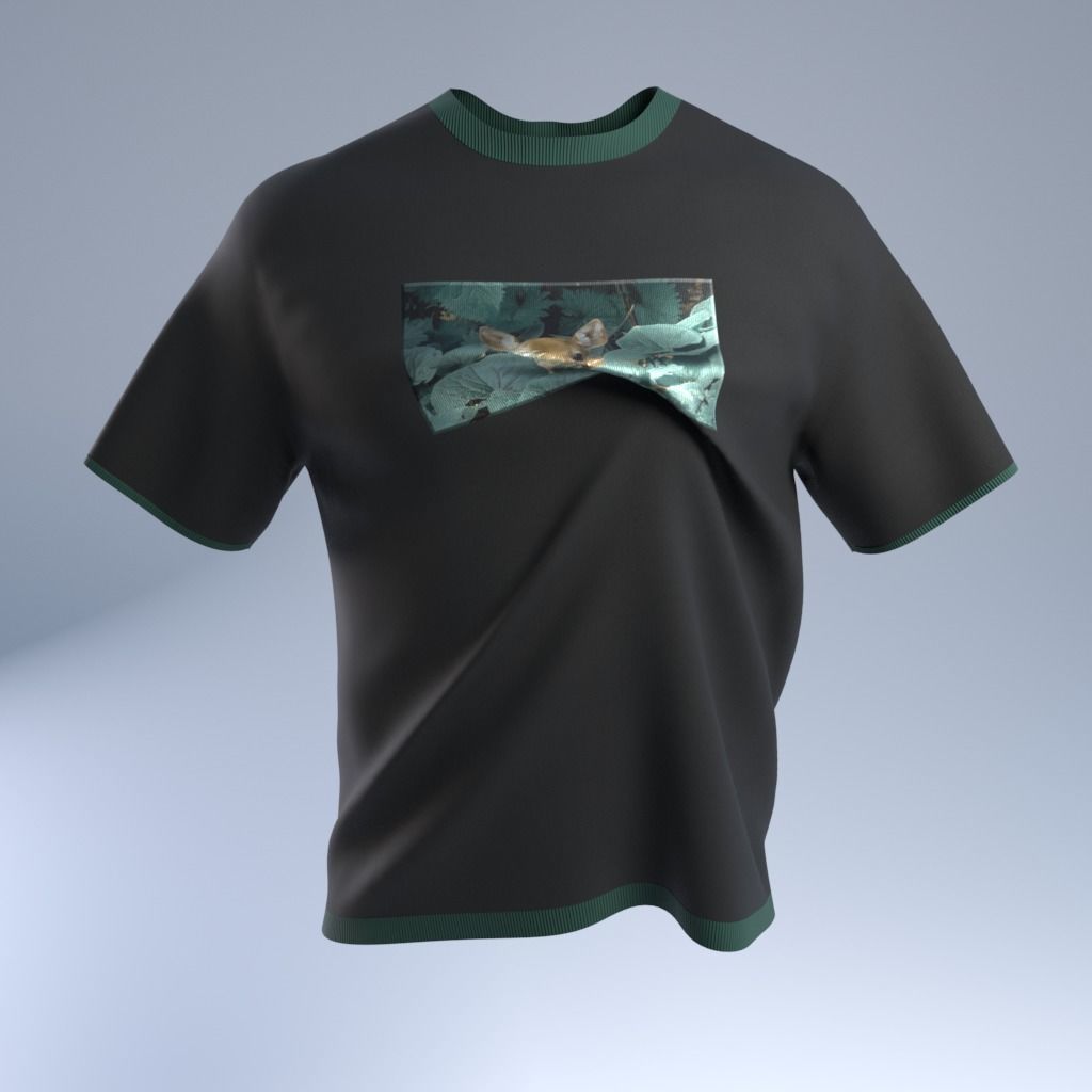 T-Shirt Low-poly 3D model_13