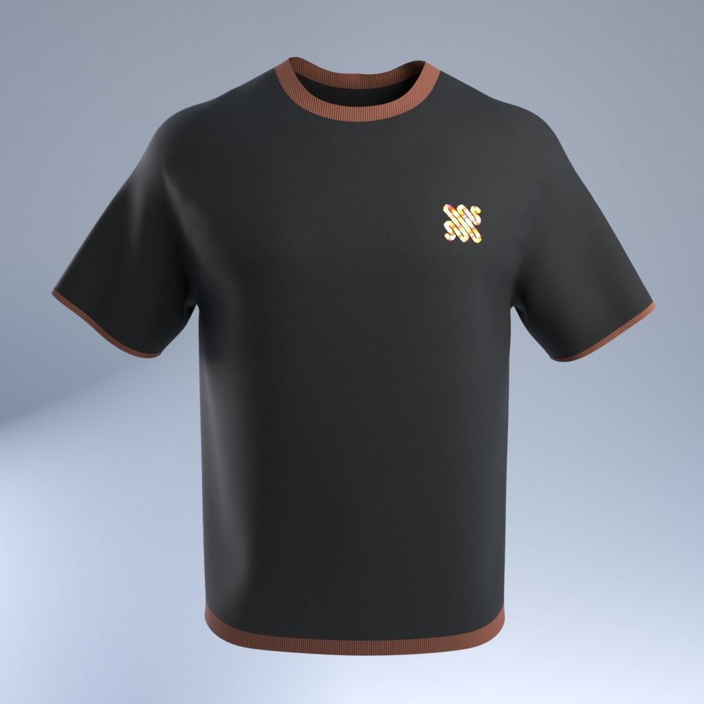 T-Shirt Low-poly 3D model_18
