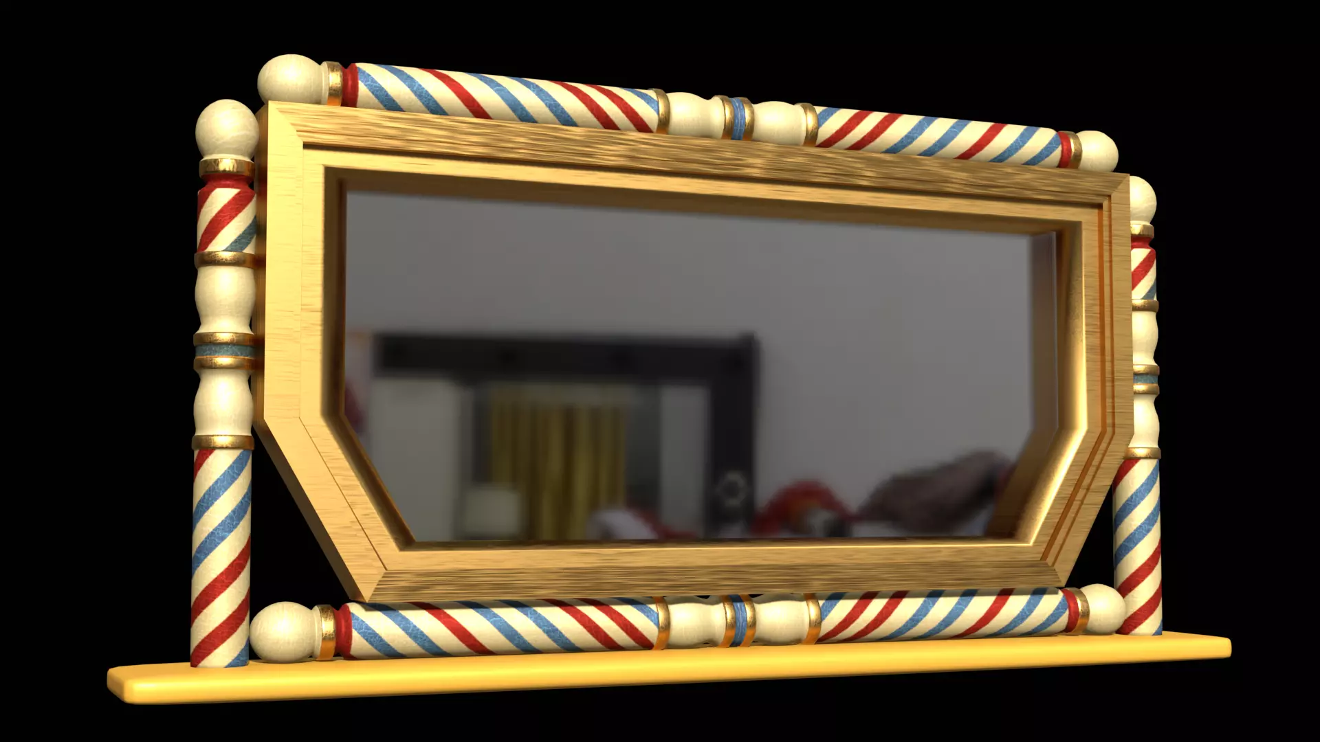 Barber s mirror Free 3D model