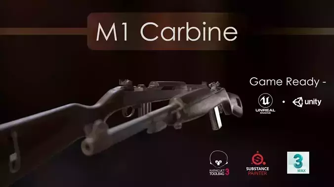 M1 Carbine Low-poly 3D model