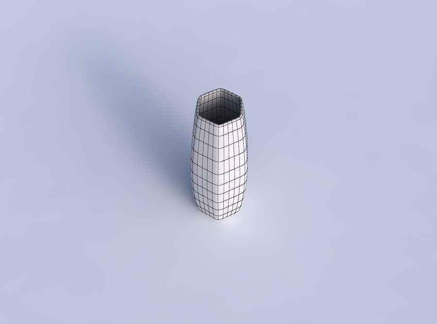 Vase squeezed hexagon smooth 3D print model_6