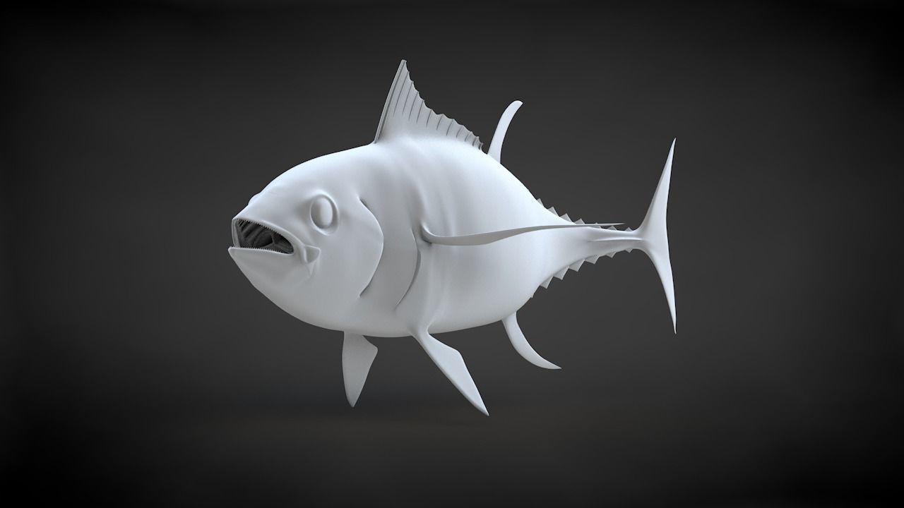 Yellowfin Tuna 3D Printable Model 3D print model_21