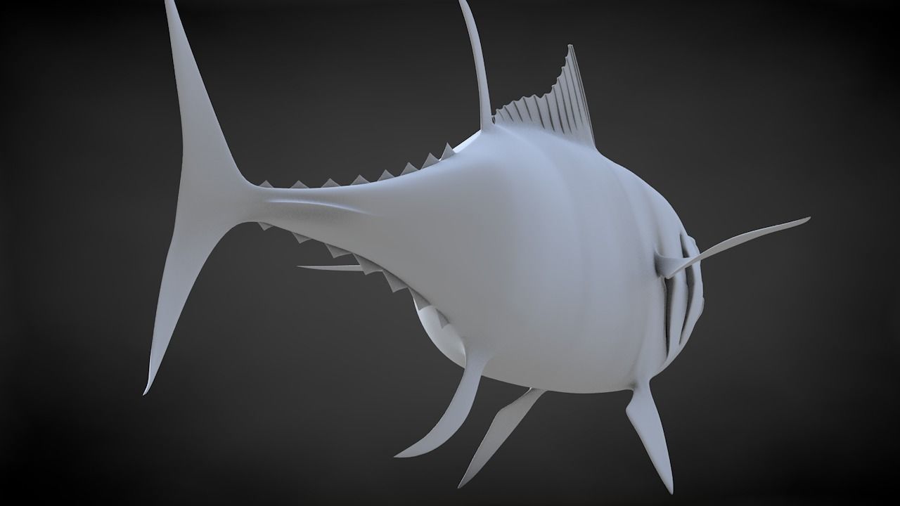 Yellowfin Tuna 3D Printable Model 3D print model_23