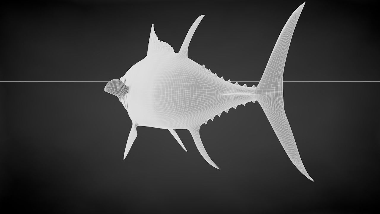 Yellowfin Tuna 3D Printable Model 3D print model_58