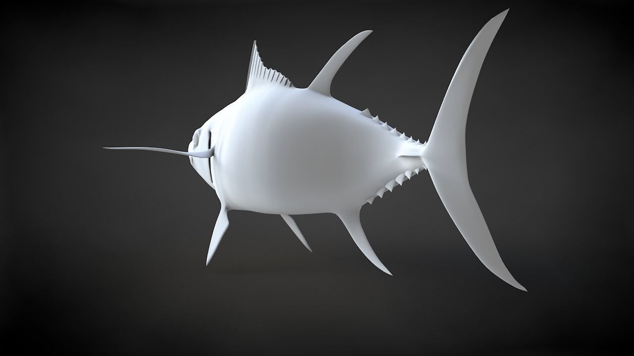 Yellowfin Tuna 3D Printable Model 3D print model_28