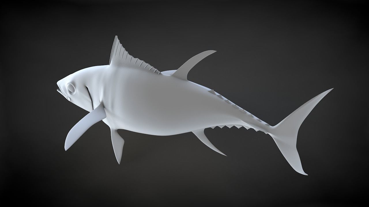 Yellowfin Tuna 3D Printable Model 3D print model_16
