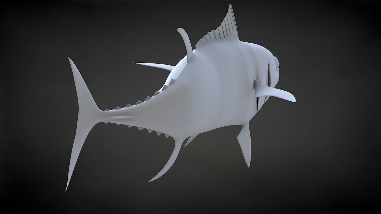 Yellowfin Tuna 3D Printable Model 3D print model_25