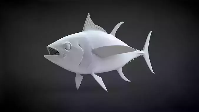 Yellowfin Tuna 3D Printable Model 3D print model