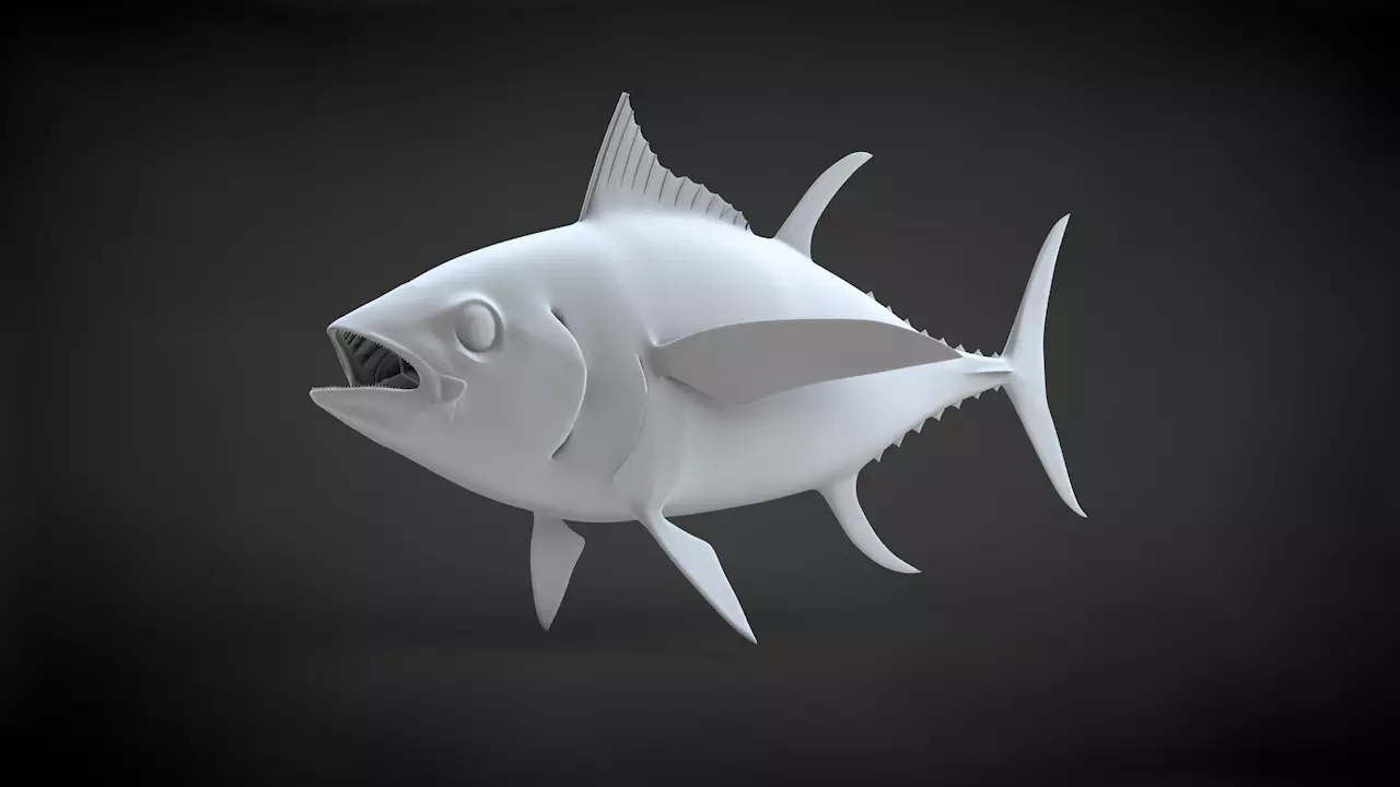 Yellowfin Tuna 3D Printable Model 3D print model_0